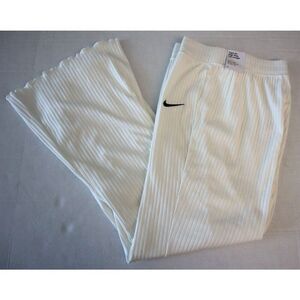 Nike Sportswear FB3210-133 Women Sz 1X White High-Waisted Ribbed Jersey Pants
